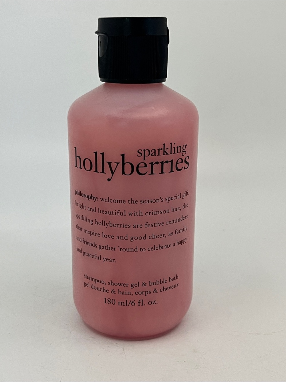 Philosophy Sparkling Hollyberries Shampoo Shower Gel Bubble Bath - 6 Oz.